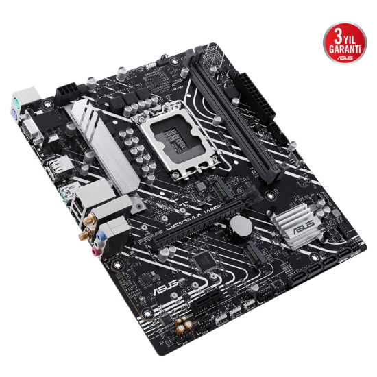 ASUS PRIME H610M-A-WIFI  2xDDR5  M.2  D-SUB  HDMI  DP  Wi-Fi 5  Bluetooth 5.0  12.Nesil  LGA1700 Soket  Anakart