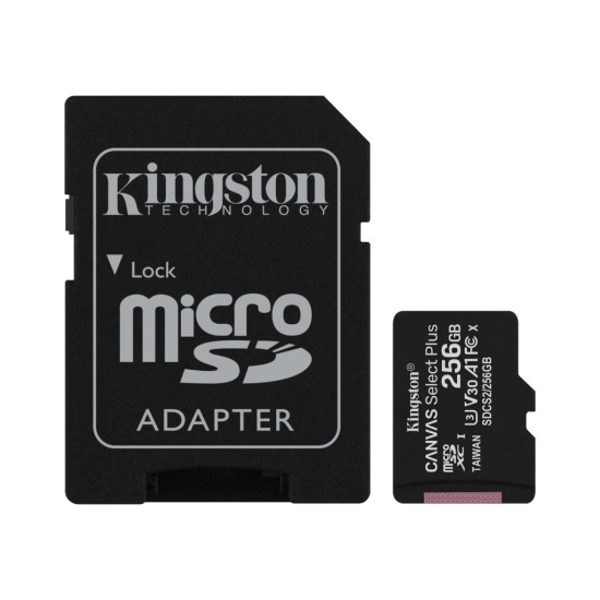 KINGSTON SDCS2/256GB  CANVAS  CL10  100Mb/s  MicroSD Kart Bellek (SD Adaptörlü)