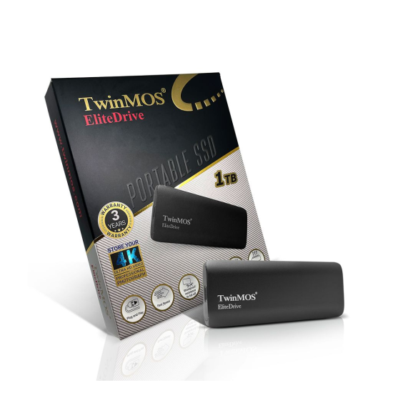 TwinMOS PSSDGGBMED32  1TB  Taşınabilir External SSD  USB 3.2  Type-C (Dark Grey)