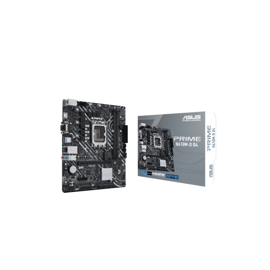 ASUS PRIME H610M-D D4  2xDDR4  M.2  D-SUB  HDMI  RS232 Port  12-13.Nesil  LGA1700 Soket  Anakart