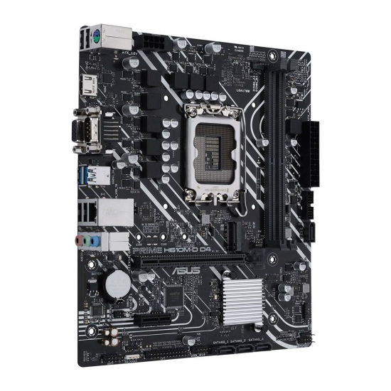 ASUS PRIME H610M-D D4  2xDDR4  M.2  D-SUB  HDMI  RS232 Port  12-13.Nesil  LGA1700 Soket  Anakart