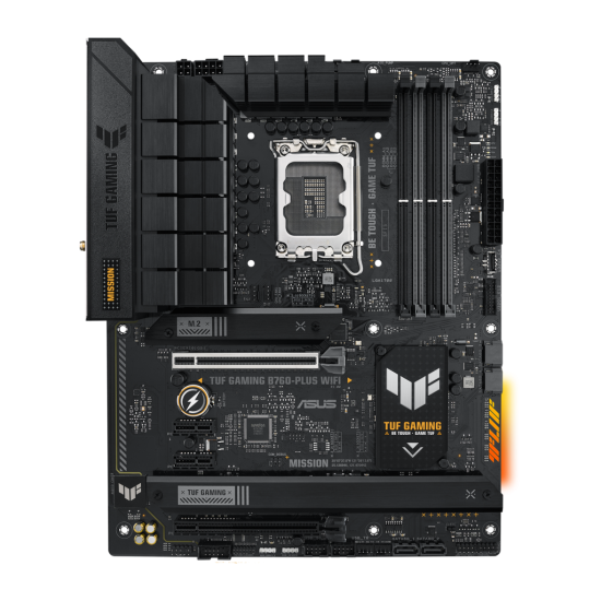 ASUS TUF GAMING B760-PLUS WIFI  4xDDR5  3x M.2  HDMI  DP  2xType-C  Wi-Fi 6  Bluetooth v5.2  12-13.Nesil  LGA1700 Soket  Gaming