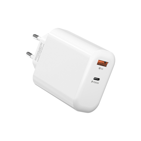 S-LINK SL-EC69  65W USB-C +USB-A Şarj Cihazı. Telefon  Tablet  Notebook için uyumludur  Beyaz