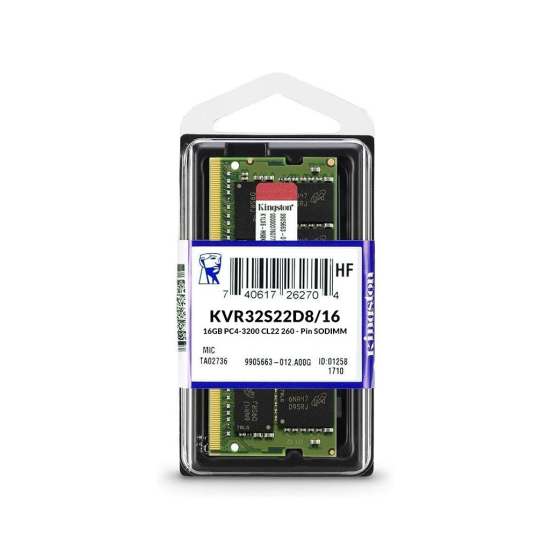 KINGSTON KVR32S22D8/16  16Gb  3200Mhz  DDR4  Sodimm Notebook RAM  1 2V  CL22