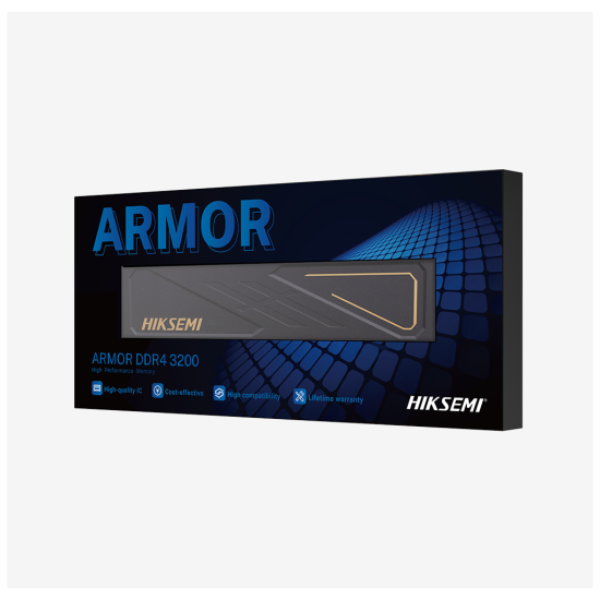 HIKSEMI ARMOR  HSC408U32Z2  8GB  DDR4  3200Mhz  CL22  XMP 2.0  Soğutuculu  Desktop  Gaming RAM By Hikvision