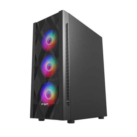 FSP CMT395A Mid Tower  850W 80+ Bronze  Siyah  Temperli Cam  RGB  ATX GAMING KASA