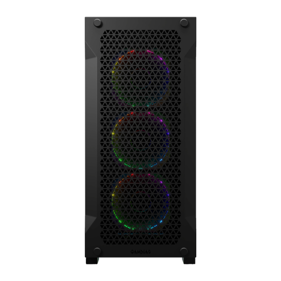 GAMDIAS ATHENA P1  750W  Tempered Glass  Mesh  Black Edition  ARGB  80+ Bronze  ATX  GAMING KASA