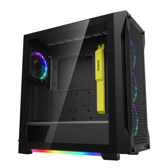 GAMDIAS ATHENA P1  750W  Tempered Glass  Mesh  Black Edition  ARGB  80+ Bronze  ATX  GAMING KASA