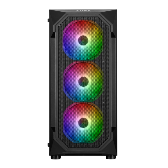 GAMDIAS AURA GC1  600W  Tempered Glass  Mesh  ARGB  Micro ATX GAMING KASA