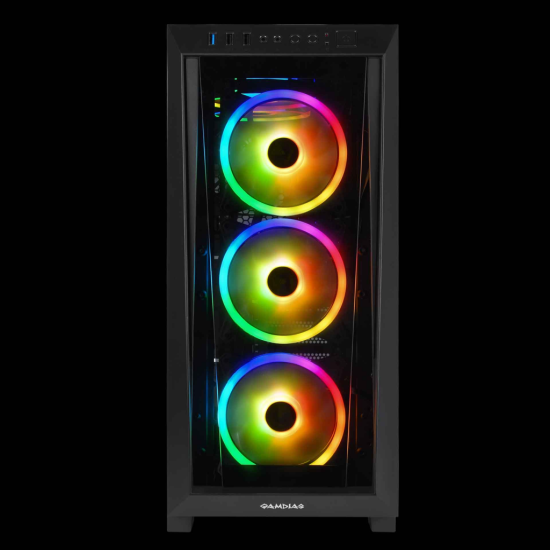 GAMDIAS TALOS M1 Elite  750W  Tempered Glass  ARGB  80+ Bronze  ATX GAMING KASA