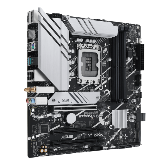 ASUS PRIME B760M-A WIFI  4xDDR5  2x M.2  2xHDMI  DP  Wi-Fi 6  Bluetooth v5.2  12-13.Nesil  LGA1700 Soket  Anakart