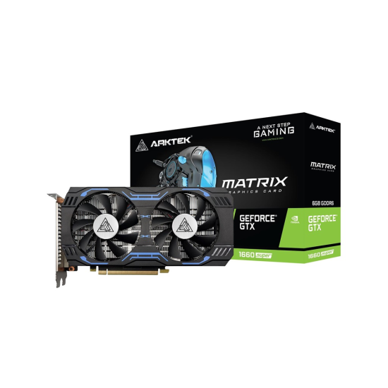 ARKTEK MATRIX  AKN1660SD6S6GH1  GTX1660S Super  6Gb  GDDR6  192BIT  1xDVI  1xHDMI  1xDP GAMING Ekran Kartı