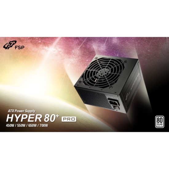 FSP HYPER PRO  H3-550  550W  AKTIF PFC   80+  GAMING  ATX  Power Supply PSU