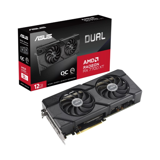 ASUS DUAL-RX7700XT-O12G  12Gb  192Bit  GDDR6  1xHDMI  3xDP  GAMING Ekran Kartı
